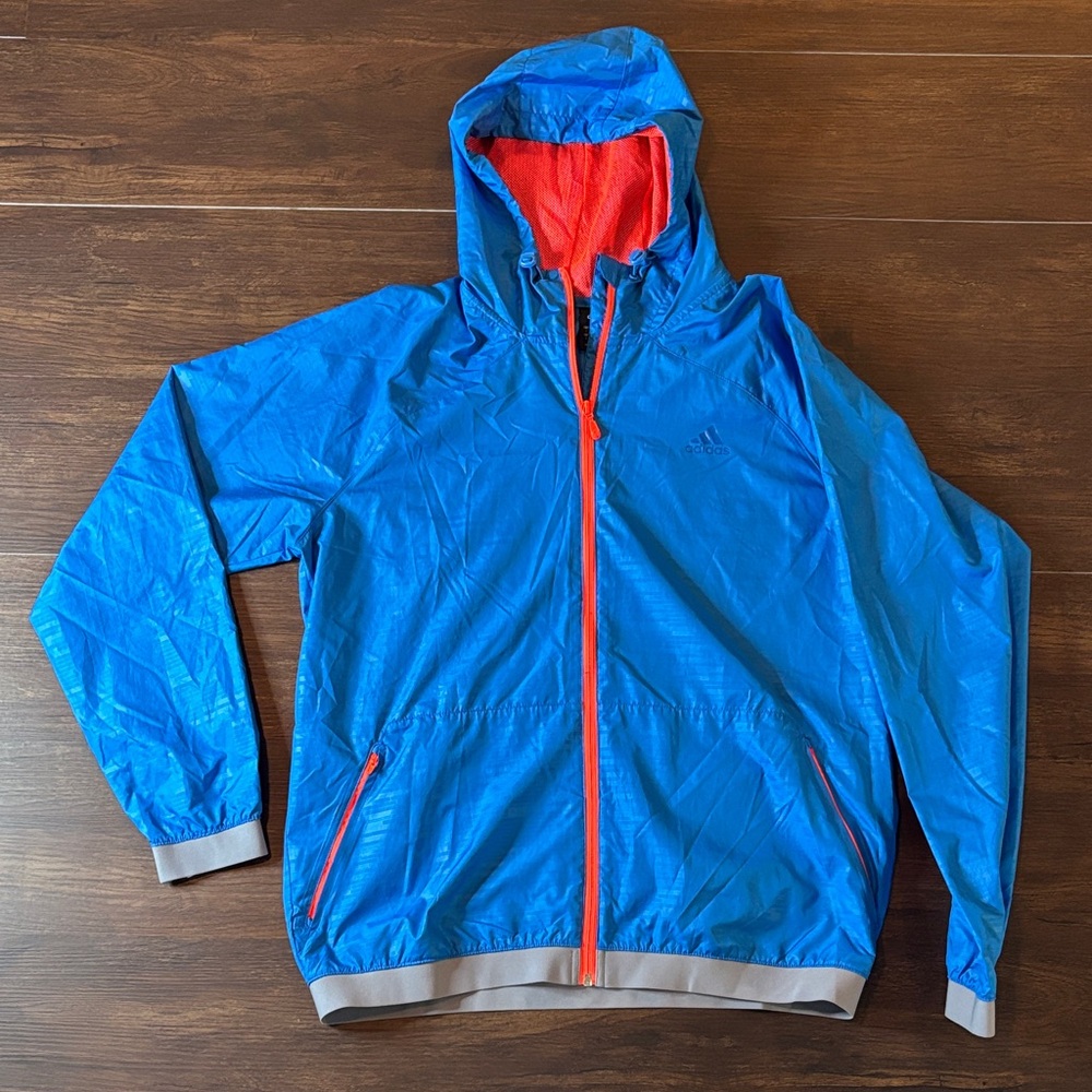 Adidas Blue and Neon Orange Jacket